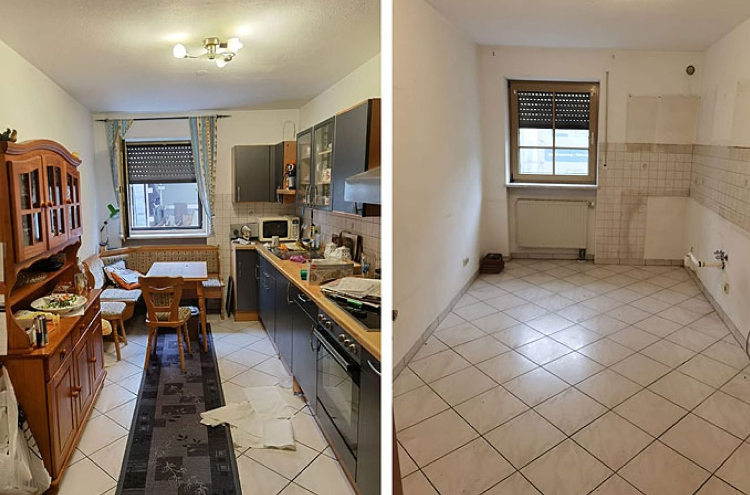 Wohnungsauflösung Küche Vorher Nachher Nürnberg